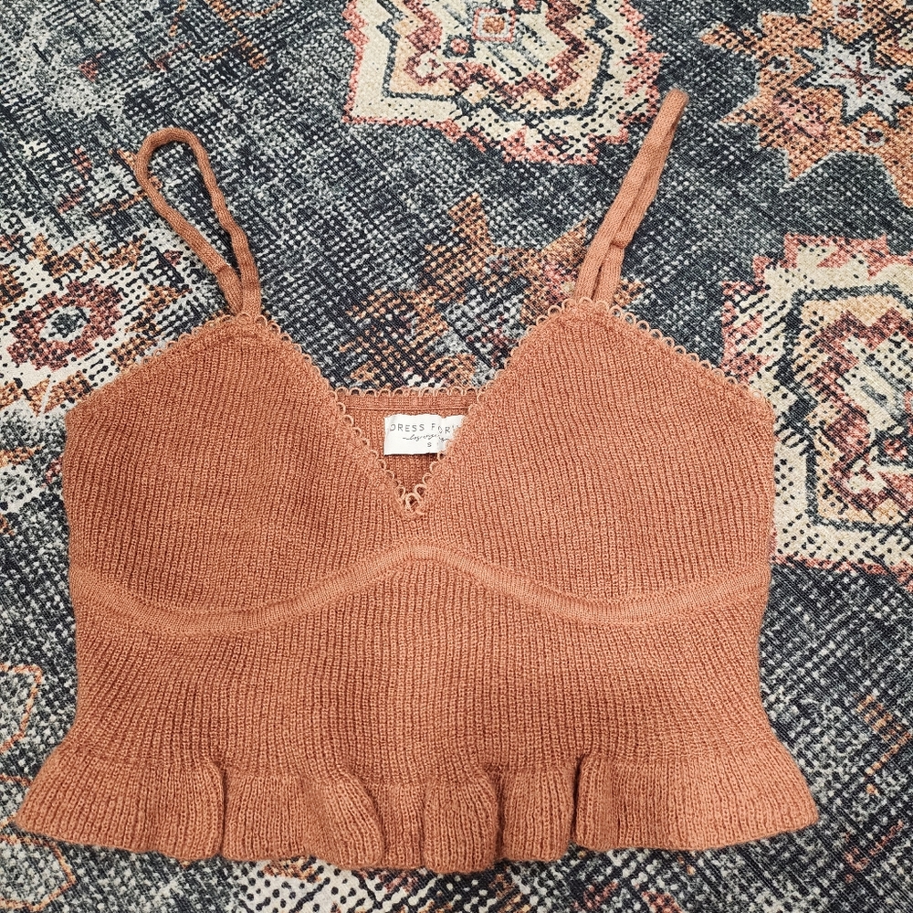 Orange crpped tank